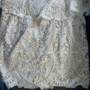 Brand new Plus size strapless white lace dress
